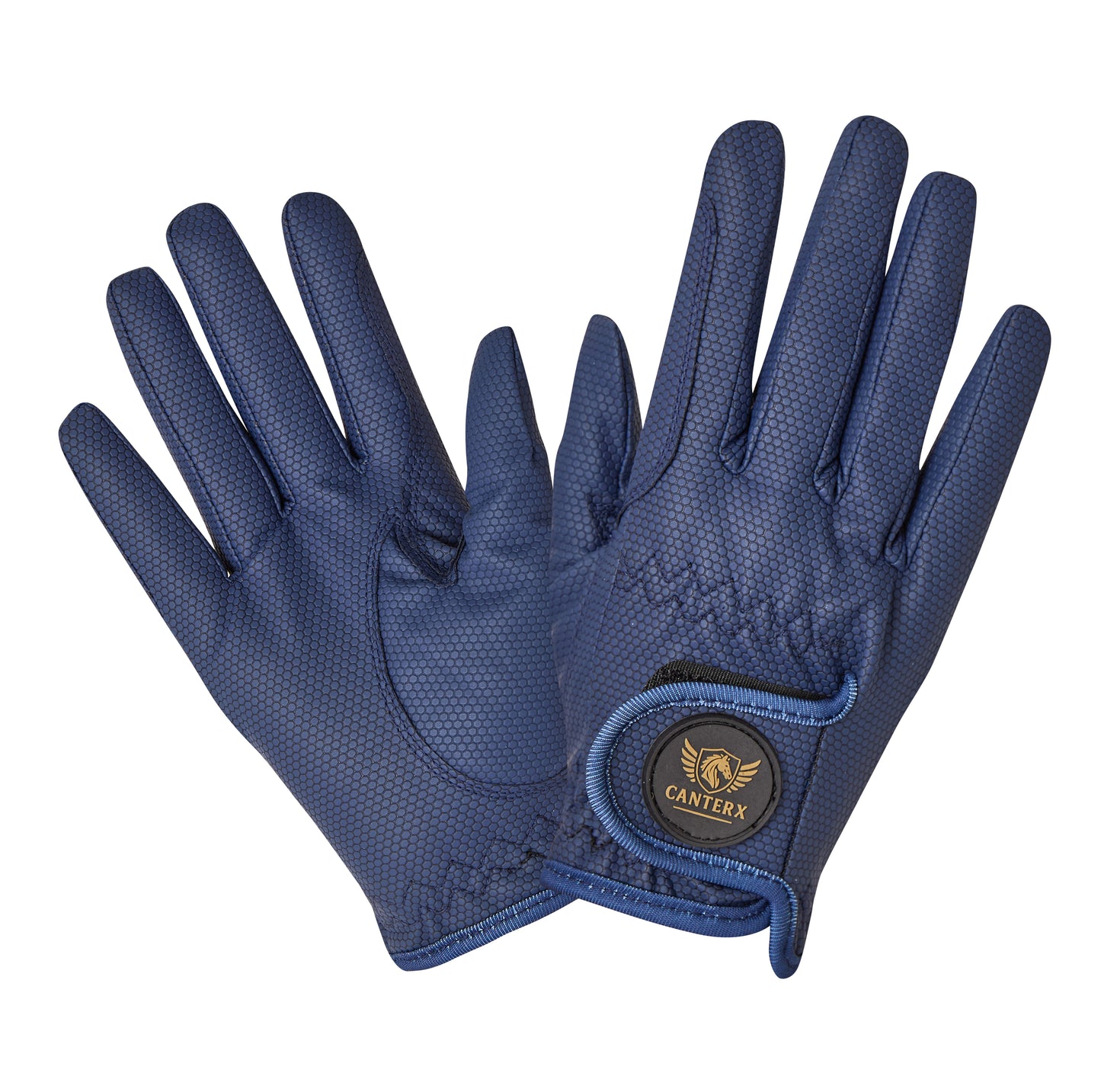 CanterX ProGrip Womens Riding Gloves (Navy Blue)