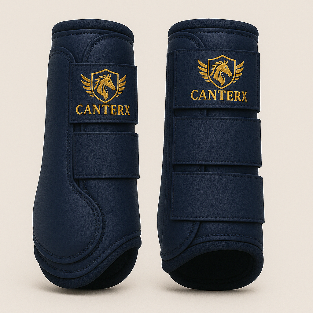 CanterX Elite Brushing Boots (Navy Blue)