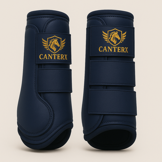CanterX Elite Brushing Boots (Navy Blue)
