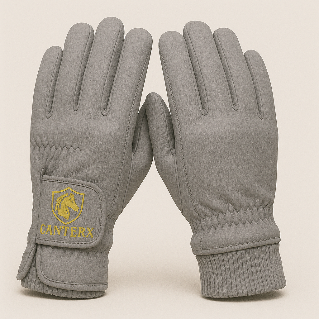 CanterX Elite Riding Gloves (Grey)