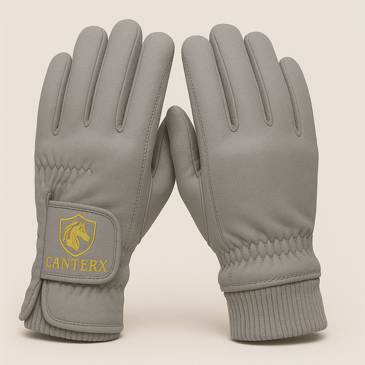 CanterX Elite Riding Gloves (Grey)