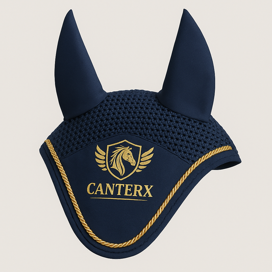 CanterX Elite Ear Bonnet (Navy Blue)