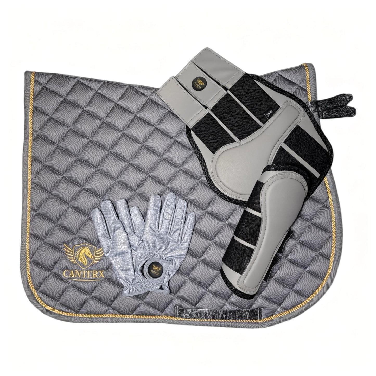 3-Piece Riding Bundle – Saddle Pad, Brushing Boots & Gloves- Save 15%